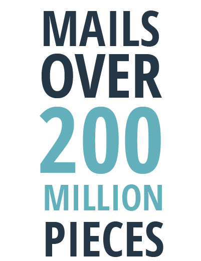 Mails OVer 100 Million Pieces